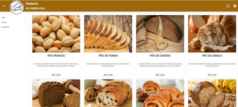 Padaria moderna com atendimento profissional e produtos frescos